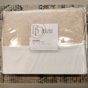 Ballard Designs Tailored Box Spring Cover in Natural/Cream